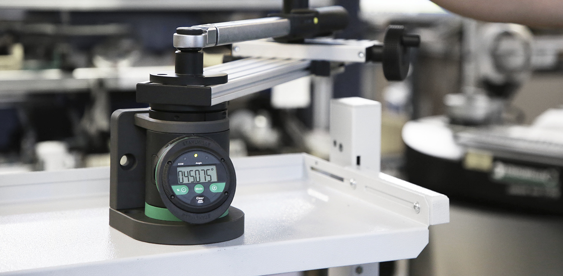 SmartCheck angle of rotation tester in use